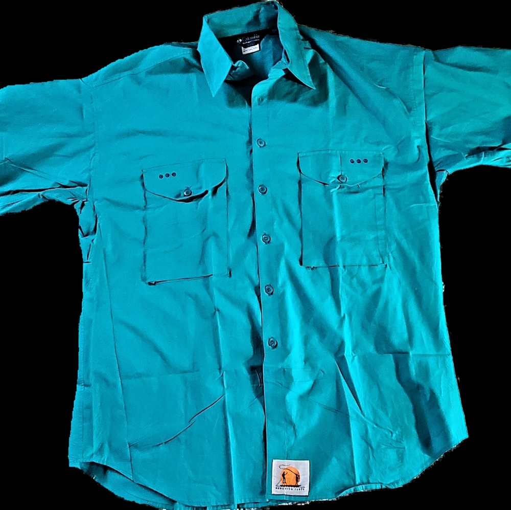 ☆ VINTAGE ☆Columbia Fly-fishing Shirt Size LARGE Bonefish Flats BRAND NEW